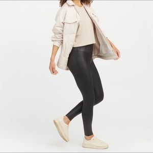 Never been worn spanks faux leather leggings
